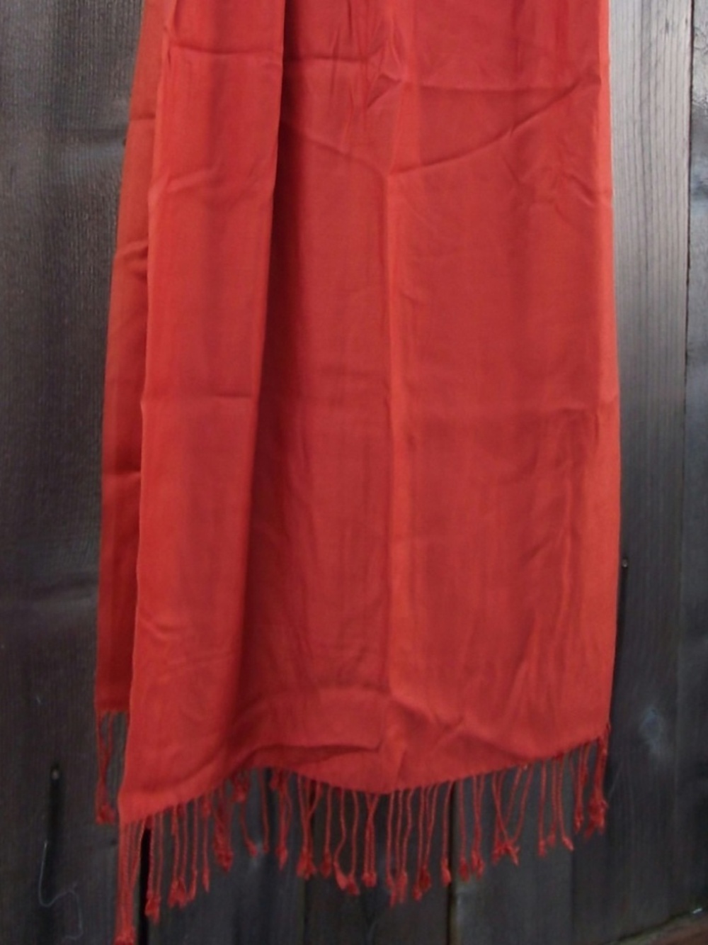 Adult Ladies Pumpkin Orange Twill Pashmina Fringe Wrap Scarf Great Northwest NEW